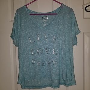 Live Love Dream crop top